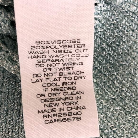 Intermix teal green open knit sweater - Picture 5 of 11